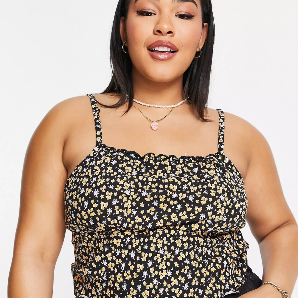 Daisy Street Ditsy Floral Cami Tank Crop UK20/US16